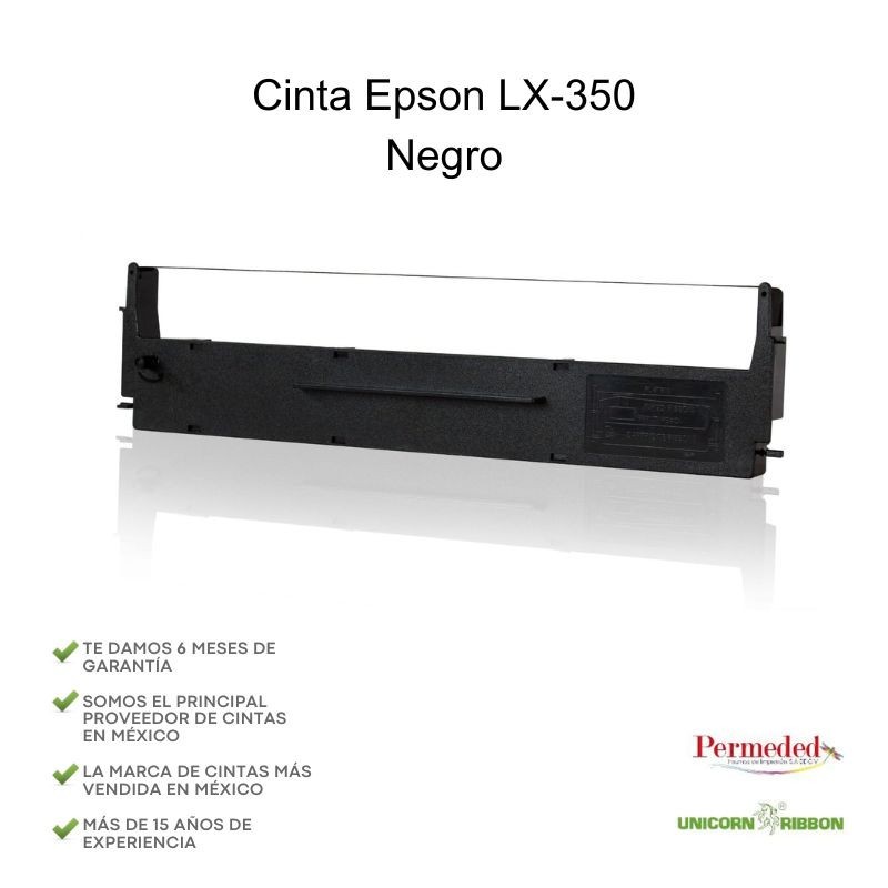 Cinta Epson LX-350, LX300+ll, LX-300 (Negro)