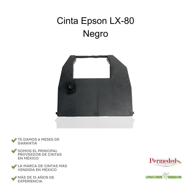 Cinta Epson LX-80, LX-86, LX-90 (Negro)