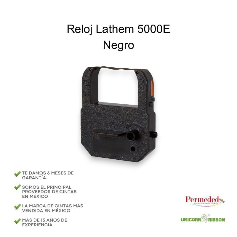 Cinta Reloj Lathem 5000E (Negro)