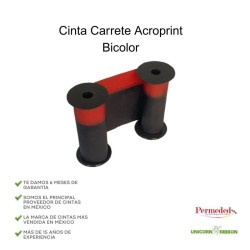 Cinta Carrete Acroprint (Negro/Rojo)