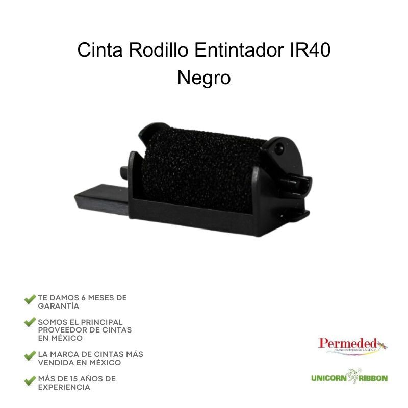 Rodillo Entintador IR-40, PR-40 (Negro)