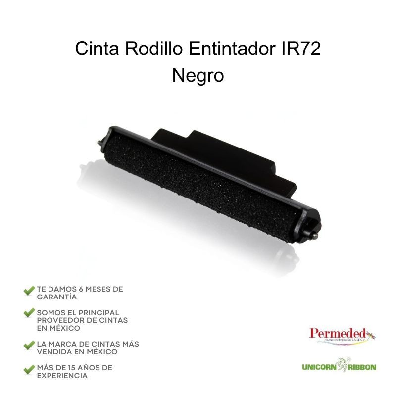 Rodillo Entintador IR-72, PR-72 (Negro)