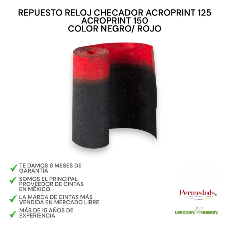 Repuesto de Reloj ACROPRINT (Negro/Rojo)